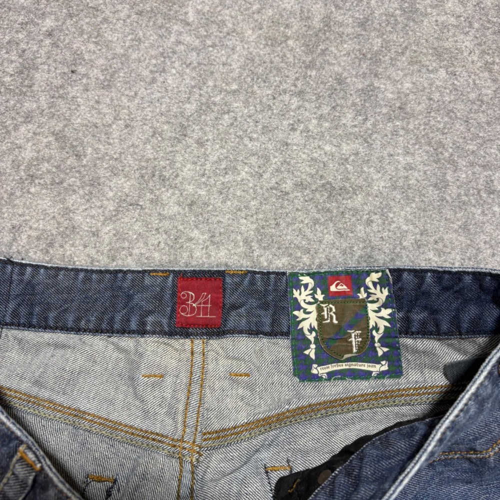 Quiksilver Reese Forbes Signature Jeans Men 34 Blue Denim Skate Relaxed Straight - Picture 7 of 7